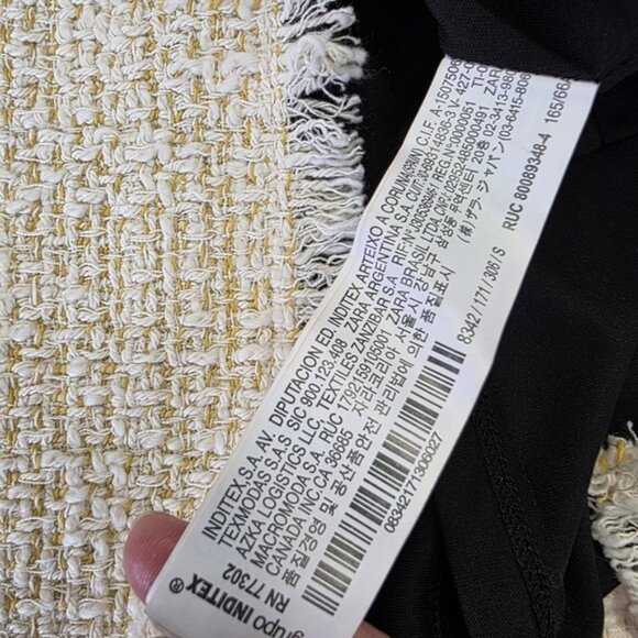 Zara Tweed tribal accent raw hem mini Skirt - Picture 6 of 8